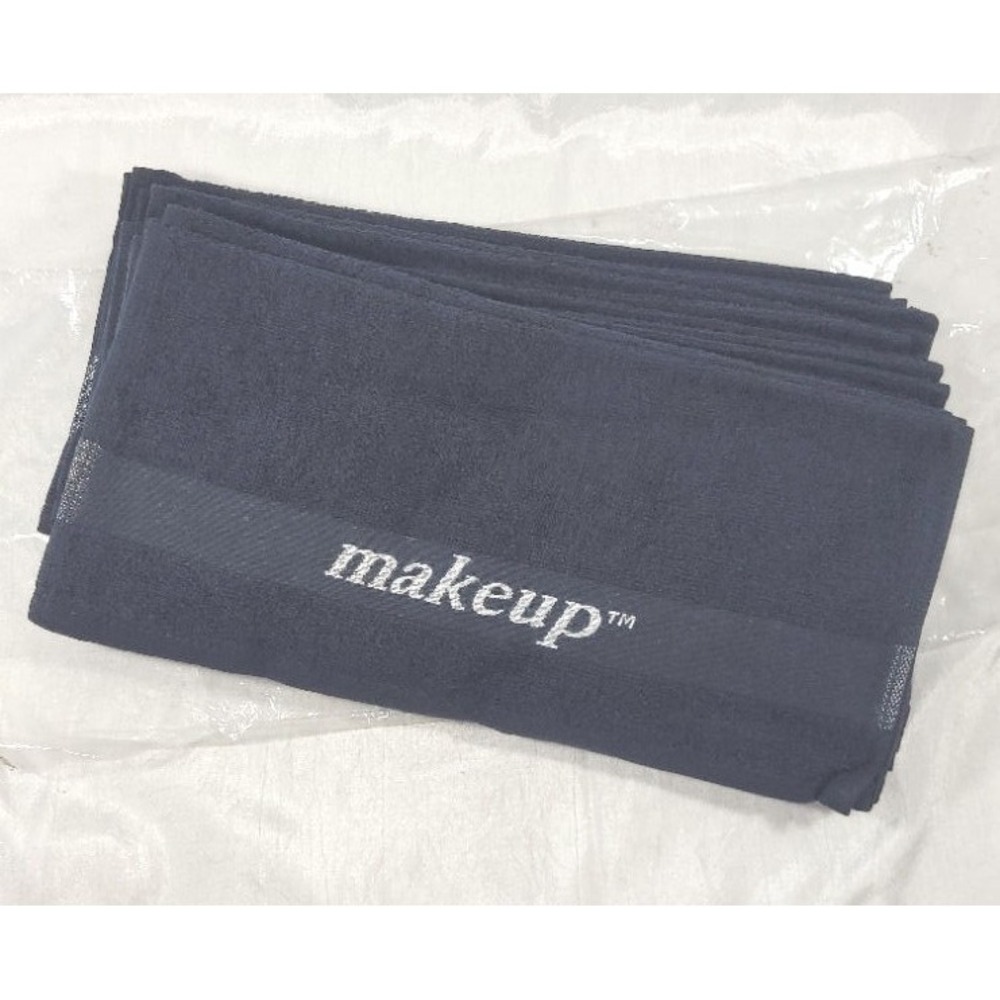 The Turkish Towel Company Original Makeup Washcloths 12-Pack - Black 13x13